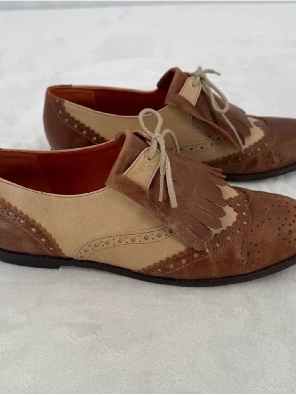 Steve Madden Miltie Oxford Shoes Women’s Size 8.5 Two-tone Kiltie Brogue